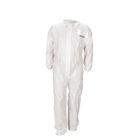 Seachoice 93171 Microporous Coveralls – White – Disposable – Size Large – With Collar