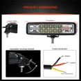 thumbnail image 5 of Fauful Three In One 6 Inch 24W 2400Lm White Amber Fog Warning Flash Strobe Led Work Light For Car Truck Motorcycle 12V 24V, 5 of 5