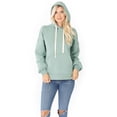 thumbnail image 2 of Simply Fashion Hoodie Kangaroo Pocket SweatShirts,L.GREEN,SMALL, 2 of 3