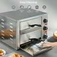 thumbnail image 6 of Commercial Pizza Oven, 1700W, 662°F Max Temp, 12 Inch Double Deck Layer, Multipurpose Pizza Maker for Restaurant, Home, Party, 6 of 6