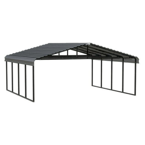 Arrow 20 x 20 x 9 ft Charcoal Carport