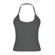 thumbnail image 2 of TaTaai Women's Casual Backless Tank Top Halter Neck Spaghetti Strap Crew Neck Solid Color Vest Soft Lightweight Spring Summer Daily Beach Wear Gift, 2 of 9