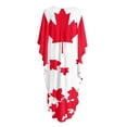 thumbnail image 7 of XYZCANDO Canadian Flag Women's Long Kaftan Dress Flowy Maxi Dress Beach Cover Up Loose Fit Batwing Sleeve Swimsuit Cover Ups Hawaiian Robe Vacation Outfits Elegant Gown Top Night Dress, 7 of 7