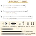 thumbnail image 2 of Black Shower Curtain Rod Adjustable 41 to 146 Inch, Spring Tension Curtain Rods Telescoping Curtain Rod for Bathroom, Windows, Kitchen, Room Divider, No Drilling, No Slip, No Rust, 2 of 15