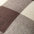 thumbnail image 2 of Pack of 2 Classic Retro Checkers Plaids Linen Soft Soild Decorative Square Throw Pillow Covers Home Decor Design Set Cushion Case for Fall Sofa Bedroom Car 18 x 18 Inch(Coffee-White), 2 of 7