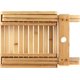 thumbnail image 4 of Reposapiés de ducha de madera de bambú natural, compacto y plegable para ahorrar espacio, no requiere ensamblaje, 4 of 5