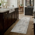 thumbnail image 3 of Runner Rug 2x5 Non Slip Machine Washable Vintage Hallway Runner Rug, Rugs for Entryway, Hallway, Kitchen and Corridor, Light Taupe Brown, 3 of 7