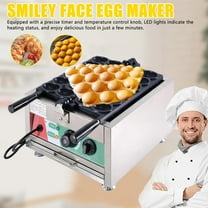 Flylapdo Commercial-Grade Waffle Machine, 1800W 30-60 Pcs/Hour Output & Durable Cast Aluminum Molds Egg Waffle Maker Bubble Skewer for Dessert Shops