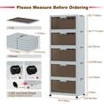 thumbnail image 3 of Wookon 5 Pack Clear Plastic Storage Bins with 3 Side Doors, Folding Residential Containers, 3 of 6