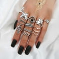 thumbnail image 3 of Conjunto de Anillos de Flores de Diamantes XWSHYW 14 Piezas, 3 of 6