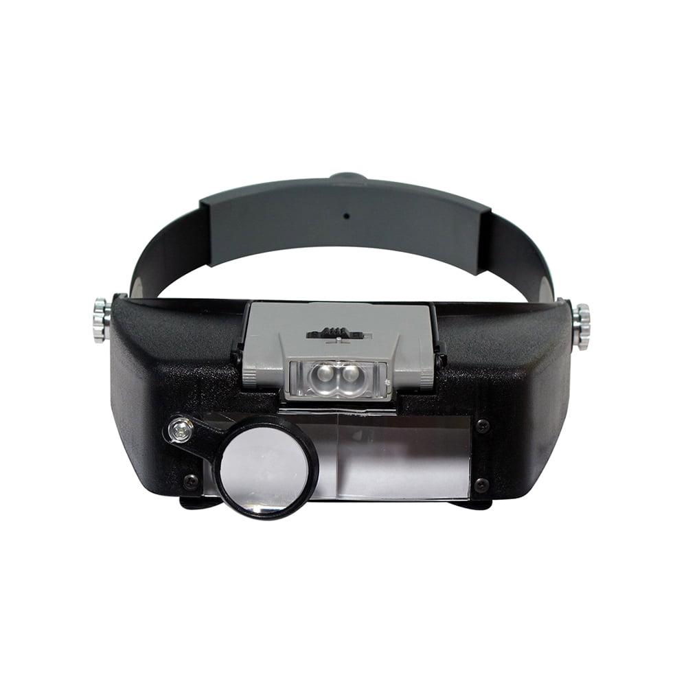 Wearable Magnifying Glasses Head Visor Style Magnifier with LED Work