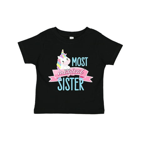 

Inktastic Most Magical Sister- Cute Unicorn Gift Toddler Toddler Girl T-Shirt