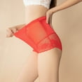 thumbnail image 5 of Sngxgn Women's Underwear High Waisted Cotton Briefs Stretch Panties Soft Full Coverage Underpants(Red,XL), 5 of 9