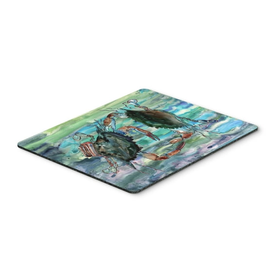Watery Teal and Purple Crabs Mouse Pad Hot Pad or Trivet