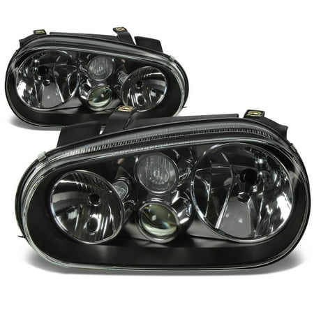 - For 1999 to 2006 Volkswagen VW Golf / Cabrio MK4 Black Housing Headlight Headlamps 00 01 02 03 04 05 Left+Right