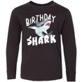 thumbnail image 3 of Inktastic Birthday Shark Long Sleeve Youth T-Shirt, 3 of 5