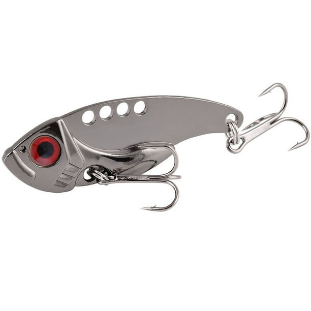 3.5cm/4cm/5.5cm Fishing Spoon Lures with Hook 3d Eyes Vib Hard Blade Bait  Fishing Gear for Freshwater Saltwater