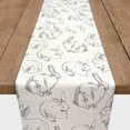thumbnail image 2 of Creative Products Gray Bunny Sketch 16x72 Cotton Twill Table Runner, 2 of 2