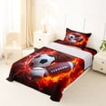 thumbnail image 5 of Erosebridal Kids Ball Games Twin Sheet Sets,Rugby Football Baseball Basketball Sport Kids Bedding 3-Piece, 5 of 6