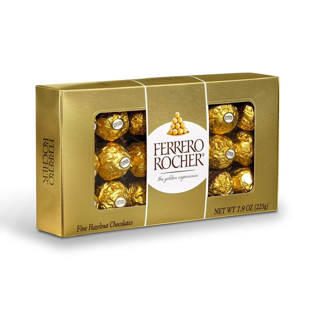 Ferrero Rocher Fine Hazelnut Milk Chocolate, Chocolate Candy Gift Box