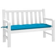 thumbnail image 6 of Carevas Batavia Bench with Blue Cushion 47.2" Solid Teak Wood, 6 of 7