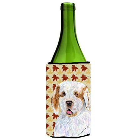 

Clumber Spaniel Fall Leaves Portrait Wine bottle sleeve Hugger