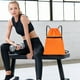 thumbnail image 5 of Mochila deportiva impermeable con cordón y bolsillo pequeño - Bolsa ligera de tela Oxford para guardar artículos esenciales de gimnasio, viajes y fitness Aestivo | Naranja | AESTIVO, 5 of 7