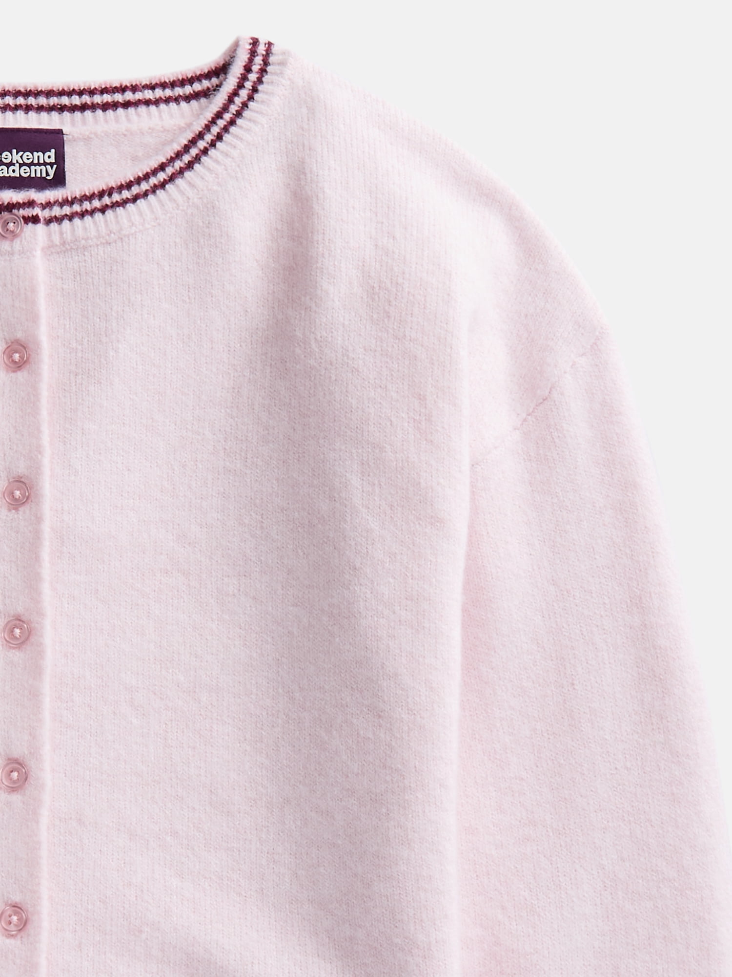 Weekend Academy Girls Button Front Cardigan with Long Sleeves, Sizes 4-18