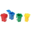 MageCrux Kid 4Pcs/Set Trash Can Toy Garbage Truck Cans Curbside Vehicle Bin Toys