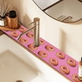 thumbnail image 2 of Yayeee Faucet Mat for Kitchen Sink 14.7" Diatomite Long Splash Guard Pad, Pink Doughnuts, 2 of 7