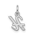 thumbnail image 2 of Diamond2Deal 10k White Gold Script Initial H Charm Pendant for Women (L- 0.67 inch, W- 0.28 inch), 2 of 6