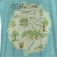 thumbnail image 2 of Women's Winnie the Pooh 100 Acre Woods Map Racerback Tank Top Tahiti Blue 2X Large, 2 of 4