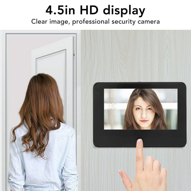 Visor de puerta Digital inteligente WiFi de 4,5 pulgadas, visión nocturna, detección de movimiento, monitoreo remoto, timbre Visual para el hogar