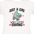 thumbnail image 4 of Inktastic Just A Girl Who Loves Skating Girls Long Sleeve Baby Bodysuit, 4 of 5