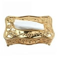 thumbnail image 3 of European Style Tissue Box Paper Holder Luxury Flower Pattern for Living Room Golden, 3 of 8
