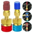 thumbnail image 1 of LEFU R1234YF Quick Couplers Kit, R1234YF to R134A Conversion Kit, High/Low Side Quick Coupler Adapter, R1234YF Quick Couplers Adapters & AC Hose Fitting Connectors for AC Refrigerant Charging-2PCS, 1 of 10