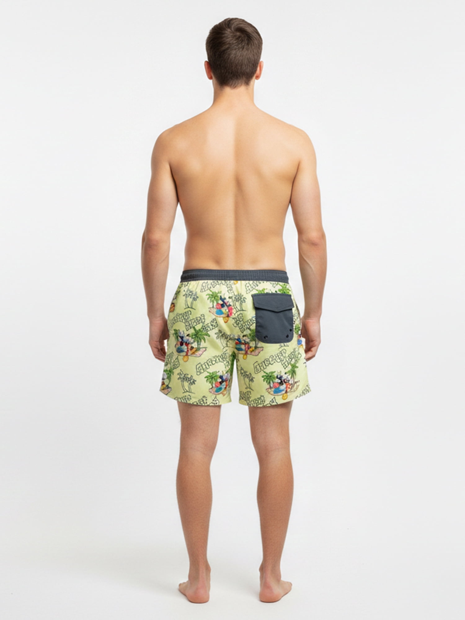 Neff Men's and Big Men's Mickey Mouse Print Swim Trunks, Sizes S-3XL