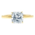 thumbnail image 2 of 1.5 ct Asscher Cut Natural Sky Blue Topaz Solitaire Engagement Ring for Women in 18K Yellow Gold, 2 of 2