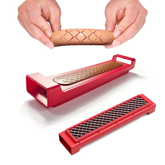 WhiteRhino Hot Dog Slicer with Stainless Steel Blades ,Sausage Cutter Slicing Tool for Grilling,BBQ ,Picnic,Outdoor Cooking