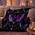 thumbnail image 6 of Mystic Bat decorative theme Stars, Mystical Celestial Art Scene, Warm Flannel Blanket for Living Room and Bedroom, Celestial Art Lovers Housewarming Gift, Fantasy Home Decor, 6 of 9