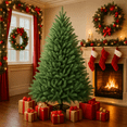 thumbnail image 4 of Artificial Christmas Tree, 4.5FT/6FT/7.5FT/9FT Premium Unlit Hinged Design, Dense Branches Realistic Holiday Décor​ w/Easy Assembly, 4 of 8