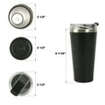 thumbnail image 4 of Mainstays 20 oz Double Wall Vacuum Sealed Stainless Steel Tumbler Black, 4 of 20