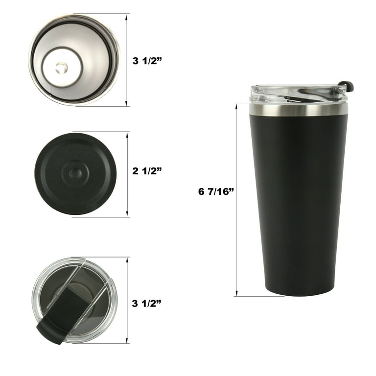 Design Your Own 20 oz Stainless Steel Tumbler - Black - Double