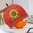 thumbnail image 3 of HELLHERO Sunflowers Pattern Tea Cozy Polyester Canvas Dust Proof Keep Warm for Gift, 3 of 8