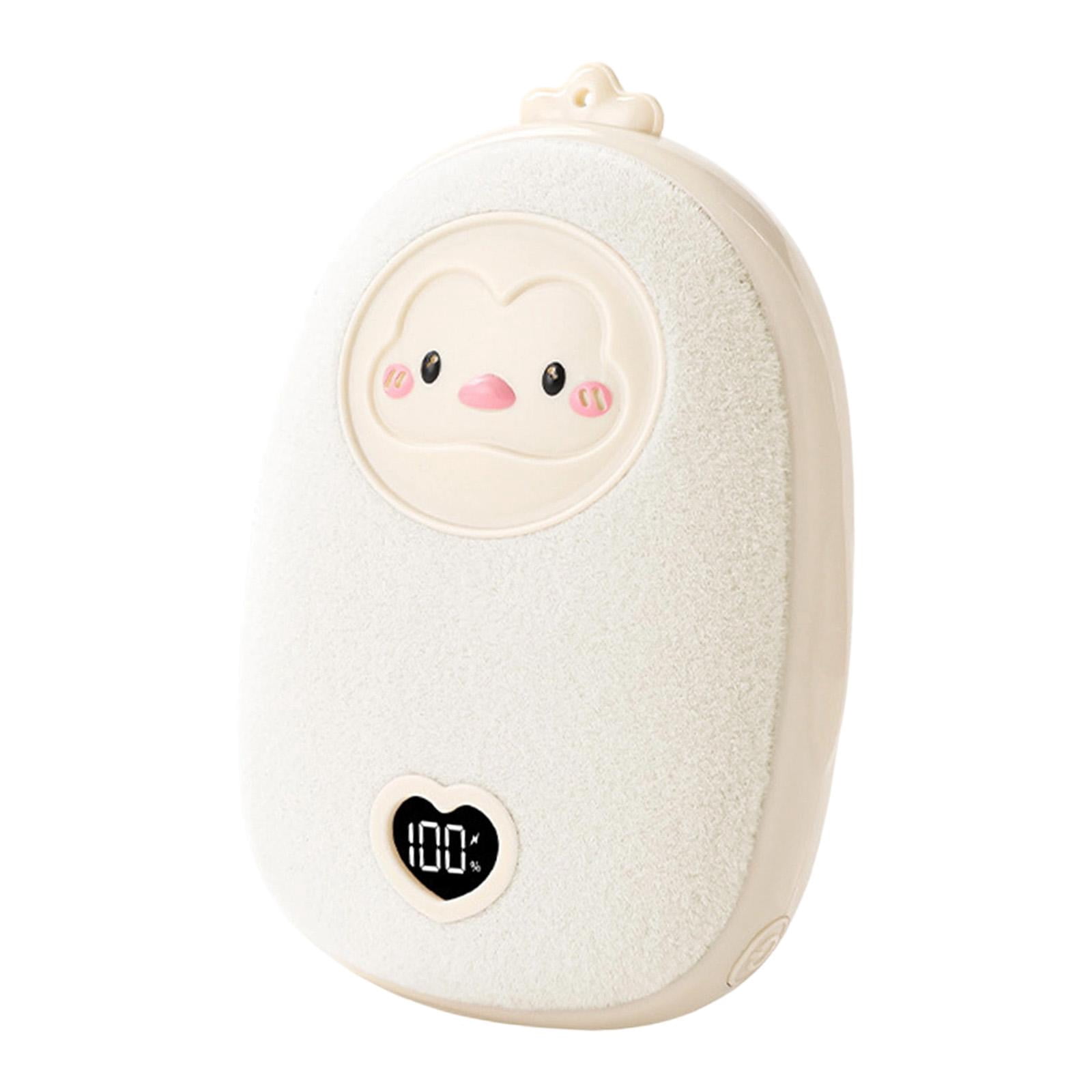 funtasica Hands Warmer Electric Hand Warmer Rechargeable Portable Pocket Heater Indoor Reusable NTC Constant Temperature Three Adjustable Temperature Settings for Skiing Winter Camping Beige