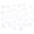 thumbnail image 1 of 27 Set Mixed Quilt Templates Reusable Stencil Patchwork Transparent Acrylic Pattern Stencil Patchwork Styling Quilting Sewing Supplies, 1 of 7