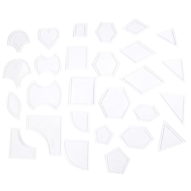 27 Set Mixed Quilt Templates Reusable Stencil Patchwork Transparent Acrylic Pattern Stencil Patchwork Styling Quilting Sewing Supplies