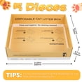 thumbnail image 2 of Disposable Cat Litter Box, 5 Pcs 14.96 x 11.4 x 4.7 Inch Double Layer Foldable Paper Prefilled Portable Tray for Small Kitty Pet Travel Needs, Yellow, 2 of 6