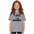 thumbnail image 3 of I Hate Mornings Sleeping Panda Crewneck T Shirts Boy Girl Teen Brisco Brands S, 3 of 5