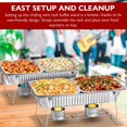 thumbnail image 4 of Disposable Chafing Dish Buffet Set Food Warming Trays Replacement - 3 Water Food Warmer Pans - 6 Foil Pans - 6 Lids - Buffet Set Trays Food Warmers for Parties & Events, 4 of 6